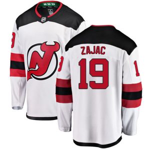 Herren New Jersey Devils Eishockey Trikot Travis Zajac #19 Breakaway Weiß Fanatics Branded Auswärts